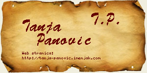 Tanja Panović vizit kartica